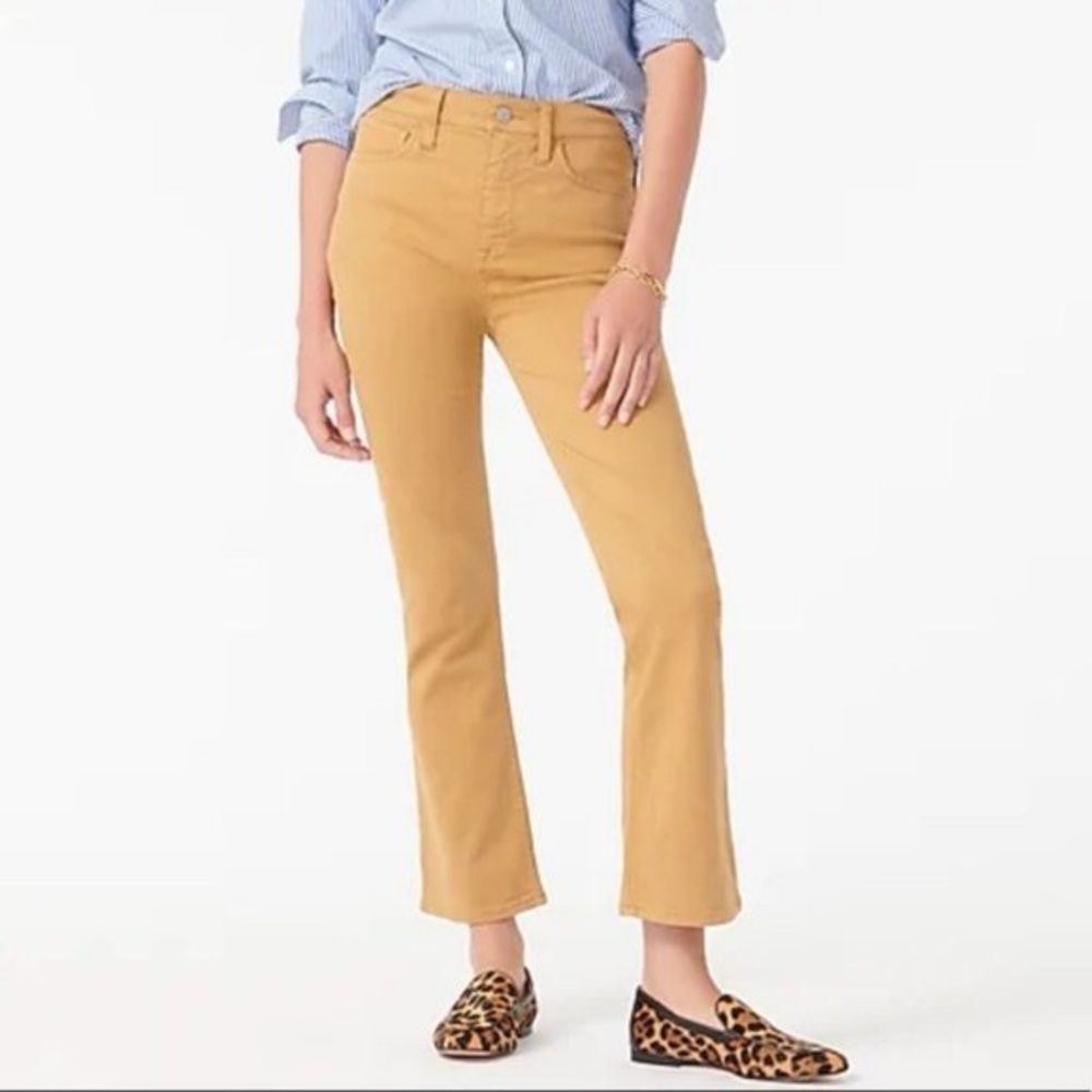 J.Crew Garment-dyed demi-boot crop pant in Honey Brown Size 26 NWT